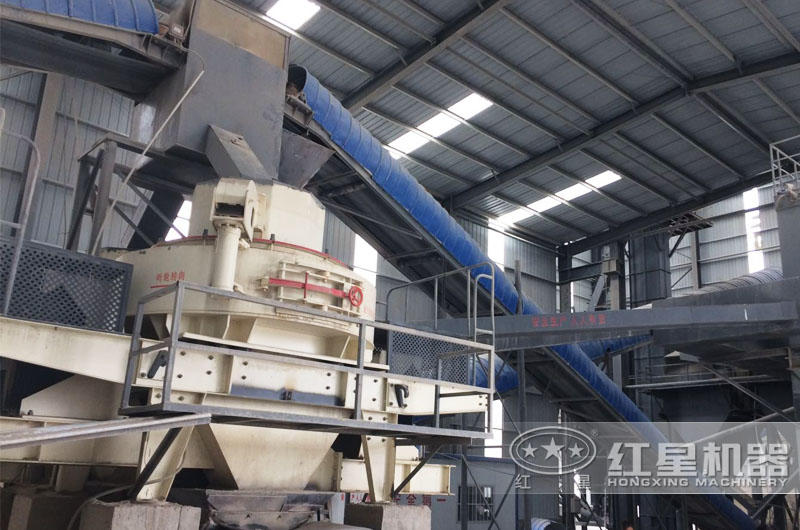 大理石邊角料制砂機生產現場 大理石邊角料制砂機生產現場