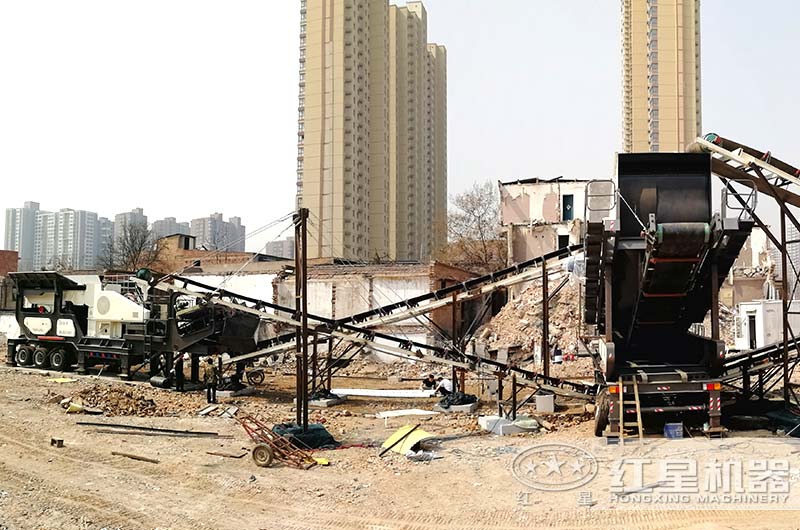 河南客戶建筑垃圾處理設(shè)備工作現(xiàn)場 河南客戶建筑垃圾處理設(shè)備工作現(xiàn)場