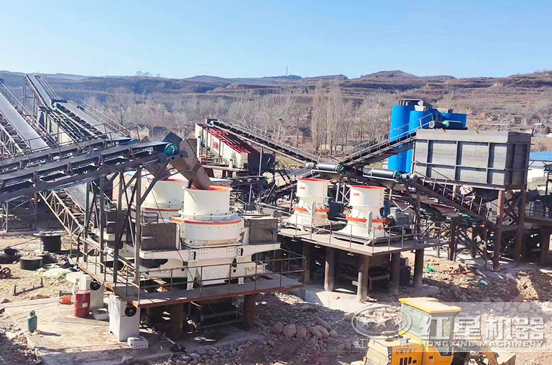 大型石料制砂生產線作業現場圖 大型石料制砂生產線作業現場圖